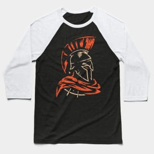 Warrior From Sparta Spartan Vintage Illustration Baseball T-Shirt